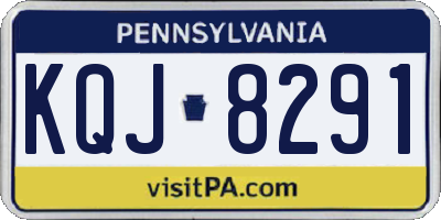 PA license plate KQJ8291