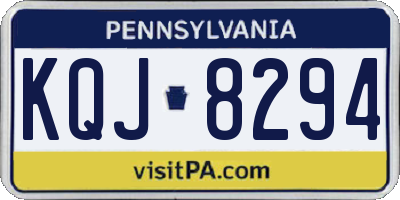 PA license plate KQJ8294