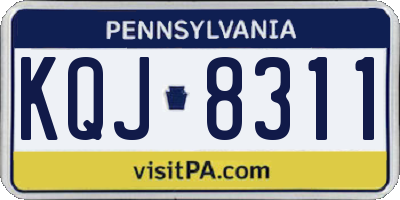 PA license plate KQJ8311