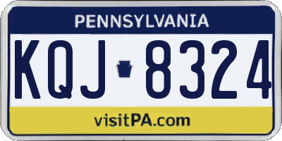 PA license plate KQJ8324