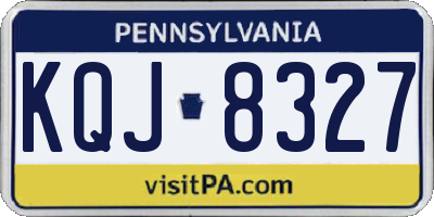 PA license plate KQJ8327