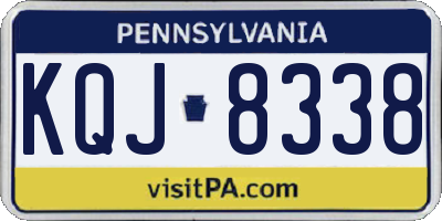 PA license plate KQJ8338