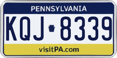 PA license plate KQJ8339