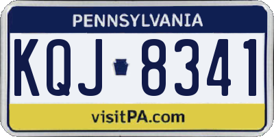 PA license plate KQJ8341