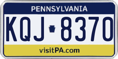 PA license plate KQJ8370