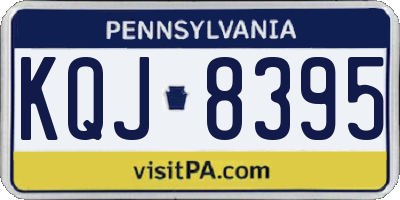 PA license plate KQJ8395
