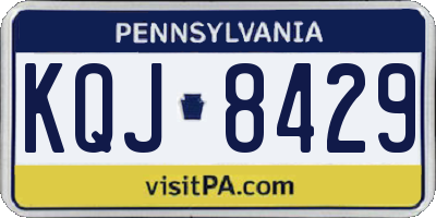PA license plate KQJ8429