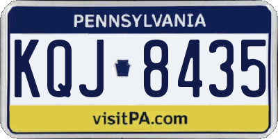 PA license plate KQJ8435