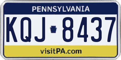 PA license plate KQJ8437