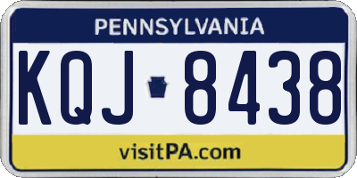 PA license plate KQJ8438