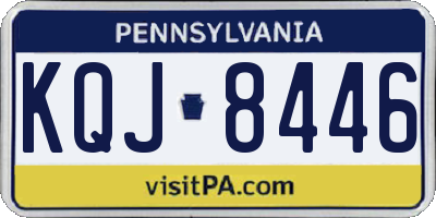 PA license plate KQJ8446