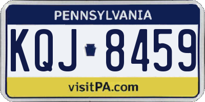 PA license plate KQJ8459