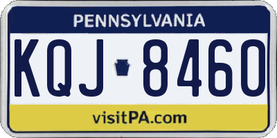PA license plate KQJ8460