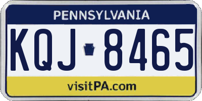 PA license plate KQJ8465