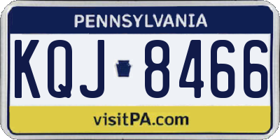 PA license plate KQJ8466