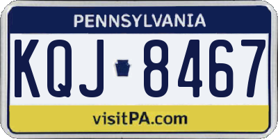 PA license plate KQJ8467