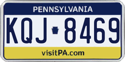 PA license plate KQJ8469