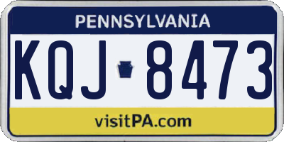PA license plate KQJ8473
