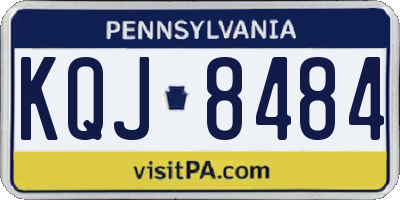 PA license plate KQJ8484