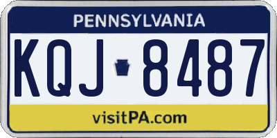 PA license plate KQJ8487
