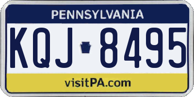 PA license plate KQJ8495