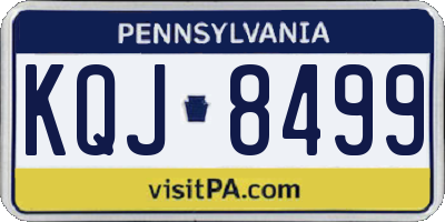 PA license plate KQJ8499