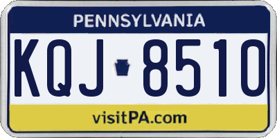 PA license plate KQJ8510