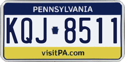PA license plate KQJ8511