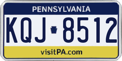 PA license plate KQJ8512
