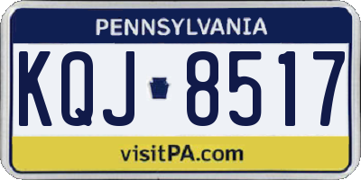 PA license plate KQJ8517