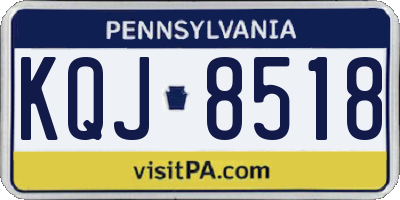 PA license plate KQJ8518