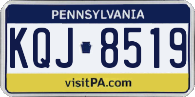 PA license plate KQJ8519