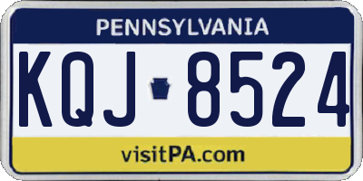 PA license plate KQJ8524