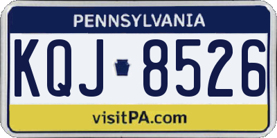 PA license plate KQJ8526
