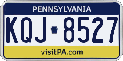 PA license plate KQJ8527
