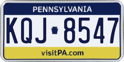 PA license plate KQJ8547