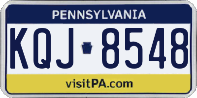 PA license plate KQJ8548