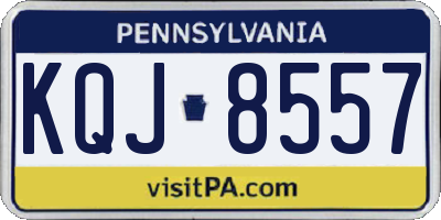 PA license plate KQJ8557