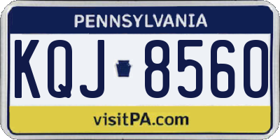 PA license plate KQJ8560