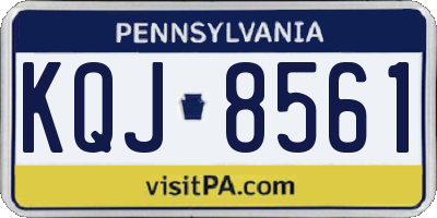PA license plate KQJ8561