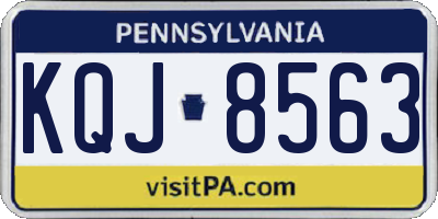 PA license plate KQJ8563