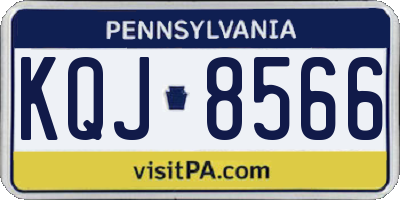 PA license plate KQJ8566