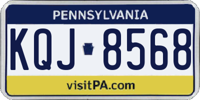 PA license plate KQJ8568