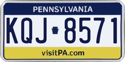 PA license plate KQJ8571
