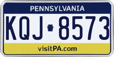 PA license plate KQJ8573