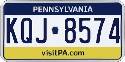 PA license plate KQJ8574