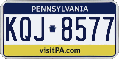PA license plate KQJ8577