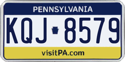 PA license plate KQJ8579