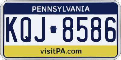 PA license plate KQJ8586