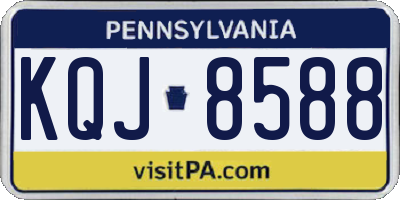 PA license plate KQJ8588